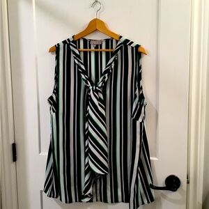 Laura Plus 2X sleeveless 100% polyester top.